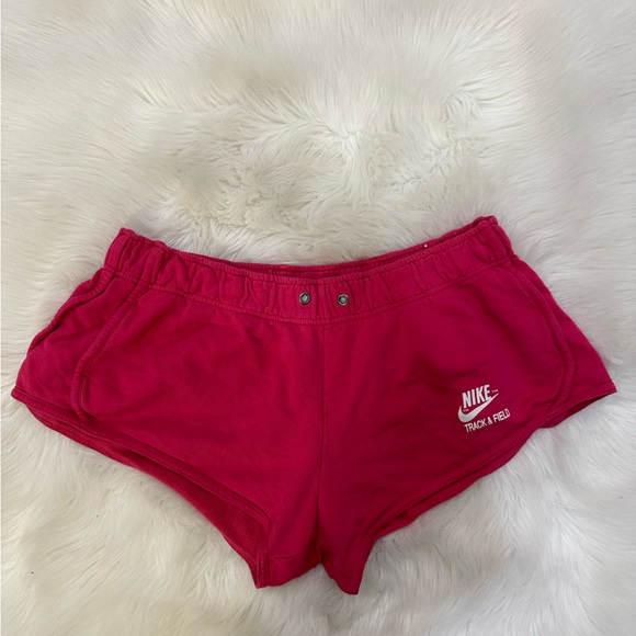 Nike Pink - fuchsia/ Cotton Lounge Track and Field Shorts ** - Picture 4 of 5